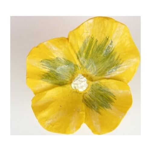 10Pcs/Lot Child Cartoon Garden Style Yellow And Green Flower Kitchen Cabinet Handle and Knobs