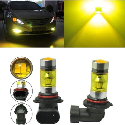 2pcs 100W 4300K Yellow H8 H11 9006HB4 9005 HB3 2323 LED Fog Light Driving Bulb