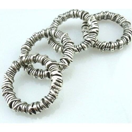 2pcs 13577 Charms Round Circle Antique Silver Plated Pendants Making DIY Handmade Tibetan Silver Jewelry