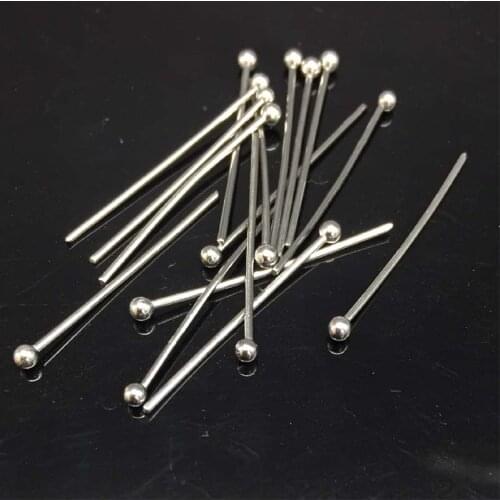 200pcs Stainless Steel Ball End Head Pins Findings Silver Tone 21 Gauge Hypoallergenic Accessories