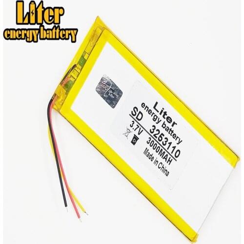 3253110 3-Wire 3.7V 3000mAh Rechargeable li-Polymer Li-ion Battery For china clone Goophone 5.5 6plus I6 6SPLUS phone