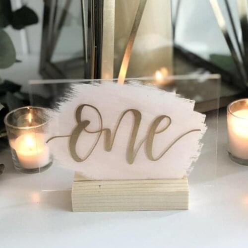 Acrylic table numbers, acrylic stationary, acrylic signs, acrylic table decor, wedding decorations