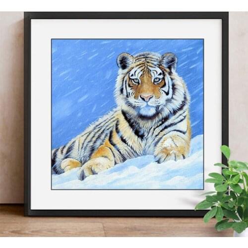 Diamond Mosaic Tiger Picture of Rhinestones Diamond Painting Cross Stitch Animal Home Decoration Needlework Gift