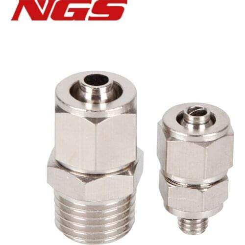 M5 M6 1/8'' 1/4'' 3/8'' 1/2'' Male Thread Pneumatic Connectors Fitting Fast twist Quick Joint Coupler OD 4mm-16mm Hose Tube