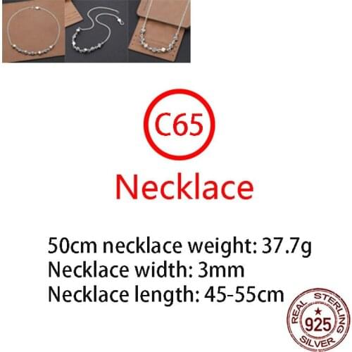 C65 S925 Sterling Silver Necklace Cross Flower Hip Hop Dice Personality Trendy Retro Punk Letter Jewelry 2021 hot