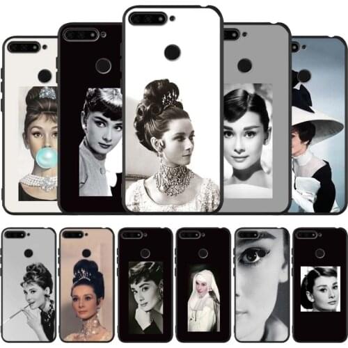 Audrey Hepburn black Silicone Phone Case For honor 30 20 Pro 8 8X 9 10 20 Lite Mate 10 20 30 Lite Pro cover