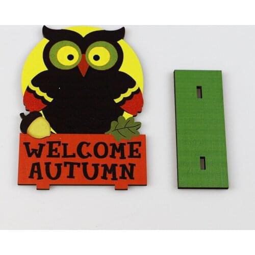 Wooden Ornaments New Harvest Festival Pumpkin Scarecrow Owl Angel Party Scene Decoration