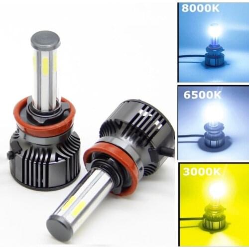 DHL FEDEX UPS free shipping 50 kits LED 9012 9004 9007 H13 H4 headlight high low fog light 9005 9006 H11 H7 LED LIGHT