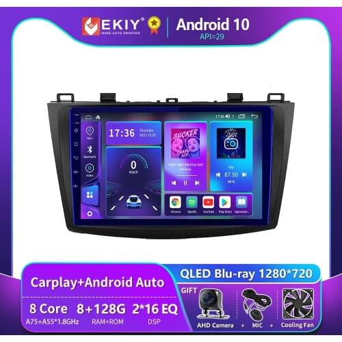 EKIY 9" Android 9.0 Car Multimedia Dvd Radio Player For Mazda 3 2004-2013 2 Din Car Dvd Gps Navigation Auto Radio Stereo Player