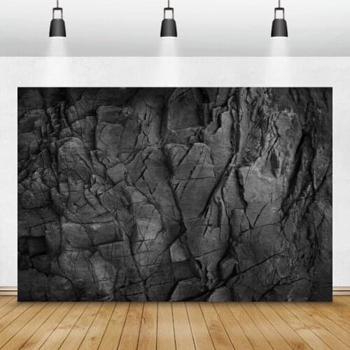 Photo Backgrounds Dark Black Carbon Stone Cave Marble Surface Texture Pattern Party Decor Photo Backdrops Photocall Photo Studio