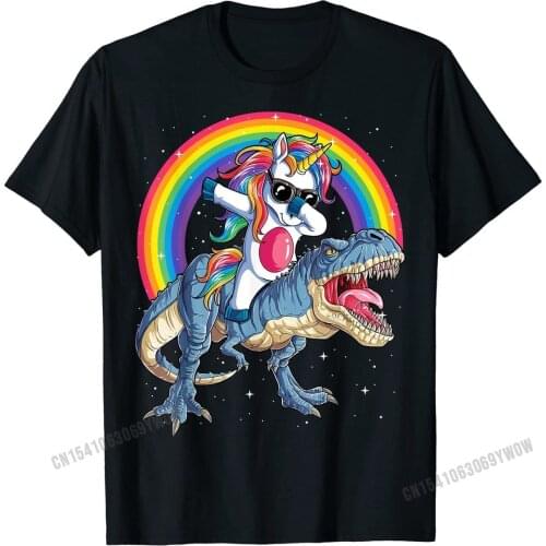 Dabbing Unicorn Dinosaur T rex T shirt Kids Girls Boys Space Tshirts Tees Family Cotton Slim Fit Normal Youth