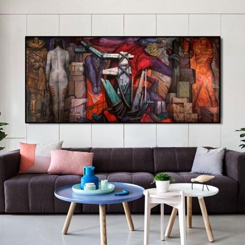 Famous Painting Wall Art Poster And Prints Jorge Gonzalez Camarena mural Liberacion Pictures for Living Room Cuadros Decoration