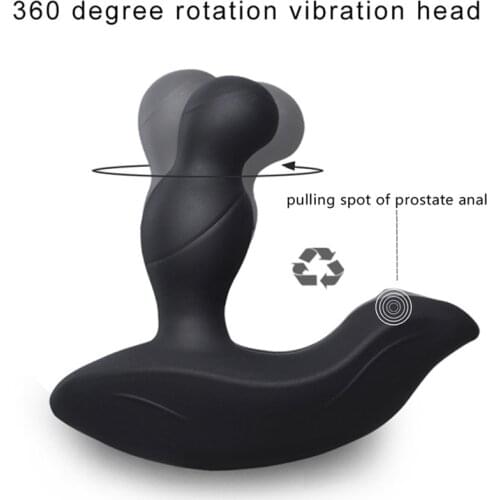 LEVETT Dual-motor 360 degree rotating vibrator remote control male masturbation cock massage prostate anal Sex Toys for Men Gay