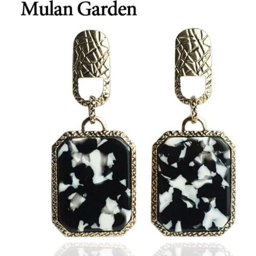 M&G Vintage Acrylic Leopard Statement Earrings for Women Trendy Acetic Acid Pendant Dangle Earrings Fashion Jewelry Gifts 2019