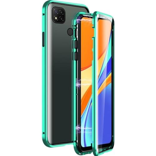 360° Magnetic Flip Phone Cover For Xiaomi Redmi 9C Case Redmi9c Xiomi Redmy Readmi Redme 9 c Double Sided Glass Protective Coque