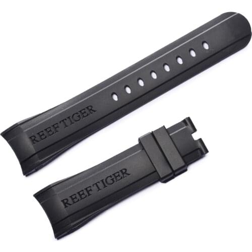 Reef Tiger/RT Mens Durable Rubber Strap with Buckle Rubber Watch Band Waterproof RGA3503