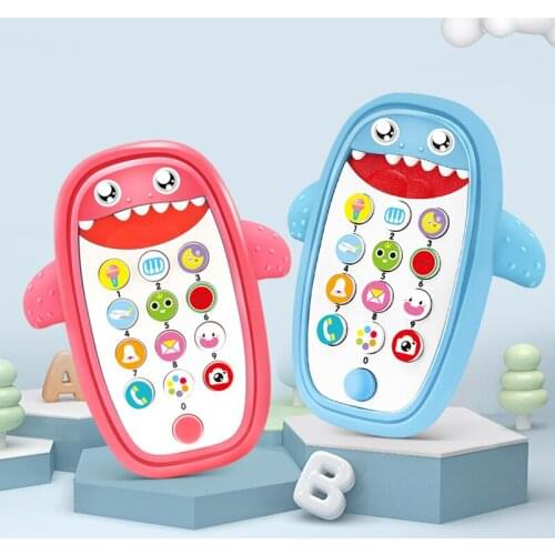 MiNMEER Baby Toys 0 6 12 Months Shark Music Mobile Phone Toys for Babys Toddlers Electric Numbers Educational Baby Boy Toys