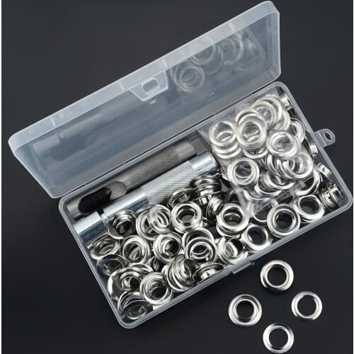 1set 12mm Metal Eyelet Set Leather Craft Repair Scrapbooking DIY Leather Hole Clothes Accessories With Hand Knocking Tools