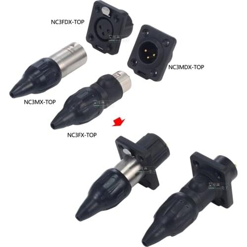 NEUTRIK top series cannon XLR male/female connector NC3FX-TOP NC3MX-TOP NC3FDX-TOP NC3MDX-TOP waterproof TRUE OUTDOOR PROTECTION