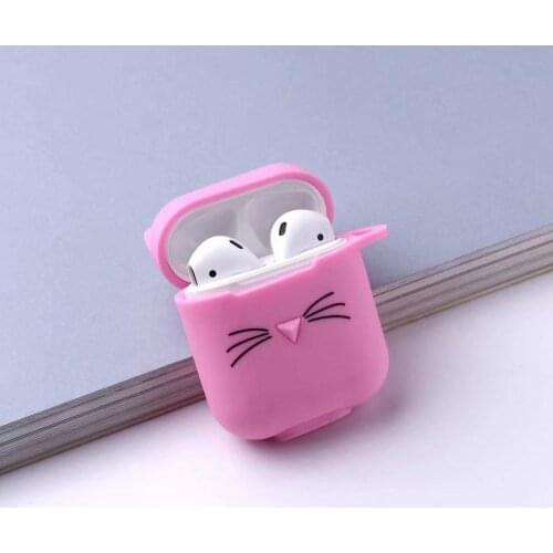 Creative headphone bag For airpods Case cute Lovely Cat Cartoon Protective Cover Bluetooth Wireless Earphone Case Original