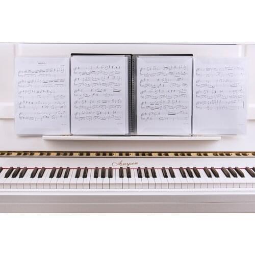 A4 Size Music Score Paper Sheet Note Folder 20 Pages File Music Book Clip Practice Piano Paper Sheets Document Storage Organizer