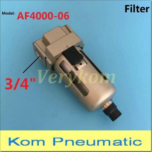 Pneumatic AF 4000-06 3/4" bsp Oil Water Separator Compressor Air Filter Cup SMC Type With Cover Auto Drain AF4000-06D Bracket