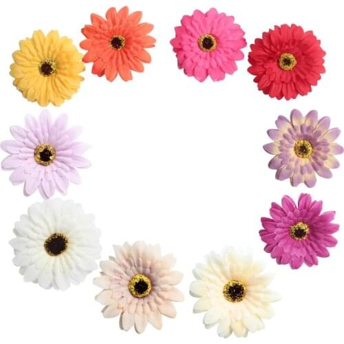Prettyia 10pcs Artificial Fake Silk Gerbera Daisy Flower Head Home Wedding Decor