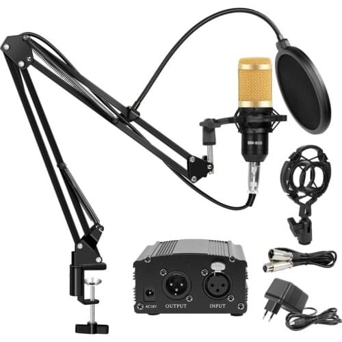 Professional Bm 800 Microphone Studio USB Condenser Microphone Kits Set Karaoke Mikrofon for Computer/Laptop/PC Sing Recording