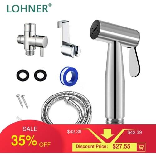 Lohner Japanese Toilet Anal Bidets Shower Sprayer Portable Shattaf Accessories Temizleme Wc Rolhouder Spray Stainless Steel Kit