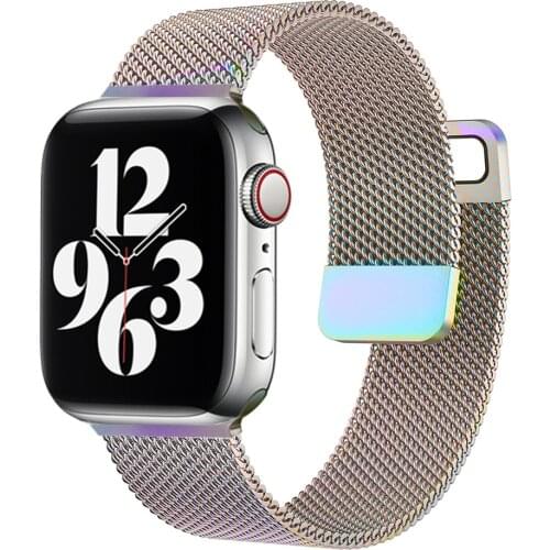 Strap For Apple watch Band 44mm 40mm 38mm 42mm 44 mm Accessorie Magnetic Loop Metal smartwatch bracelet iWatch serie 3 4 5 6 se