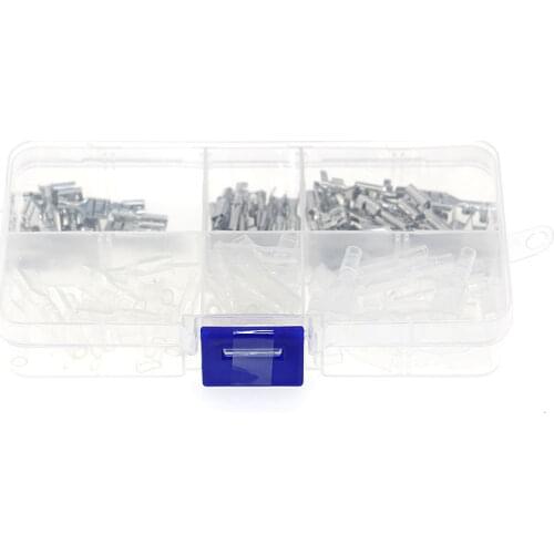 120pcs 2.8 4.8 6.3 Insert Plug Spring Sheathed Wire Terminal Connector Cold Pressed Terminal 0.5-2.5mm2 Connector