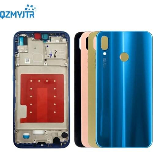 Replacement For Huawei p20 lite/nova 3E Middle Frame front lcd Housing Cover Bezel Plate Chassis+Battery Back cover With Tools