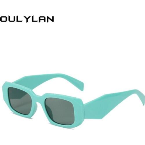 Oulylan Luxury Brand Designer Square Sunglasses Women Men Vintage Steampunk Sunglasses Eyeglasses Retro Black Eyewear UV400