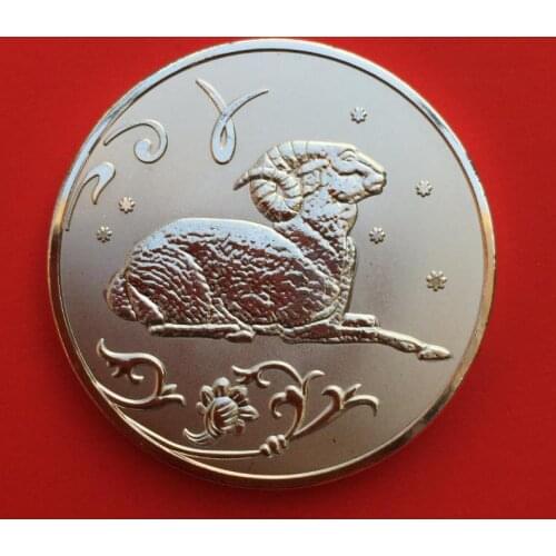 Constellation Aries Russia Plated Coin Commemorative Coin Badge Medal Collection Best Gift