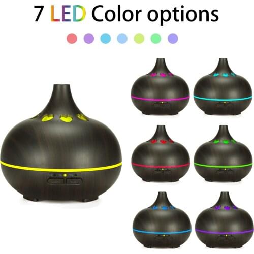 Air Humidifier Ultrasonic Essential Oil Diffuser Aroma Lamp Aromatherapy Electric 150ml Aroma Diffuser Mist Maker for Home-Wood