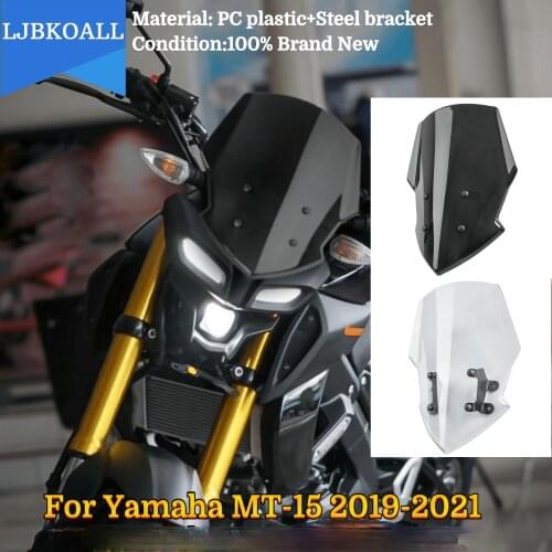 Windshield Windscreen For Yamaha MT-15 MT 15 2019-2021 2020 Motorcycle Accessories Wind Deflectors MT15 with Bracke