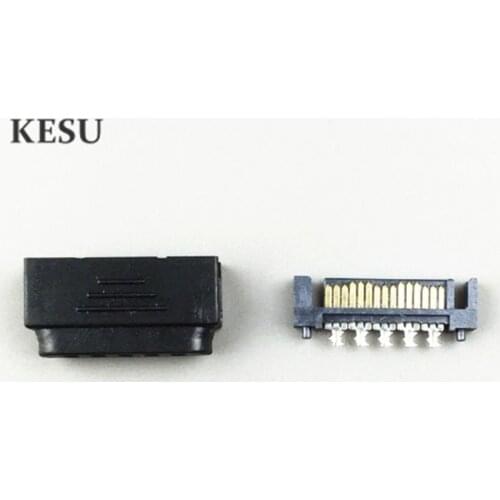 High quality Black SATA Pierce SATA 15Pin 15-Pin Male Power Supply Terminal Connector shell