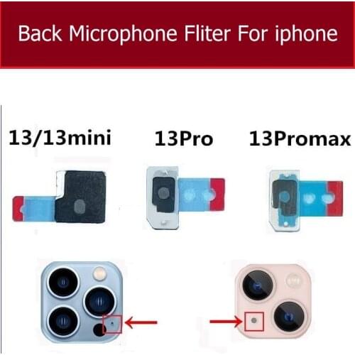 Back Microphone Net for iPhone 11 Pro MAX Anti Dust Mesh Intsall Near Big Rear Camera Damaged Back Cover Microphone Repair Parts