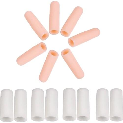 10Pcs/Set Gel Foot Fingers Tubes Protectors Silicone Toe Separator Callus Bunion Corrector Corns Blisters Orthopedic Tools
