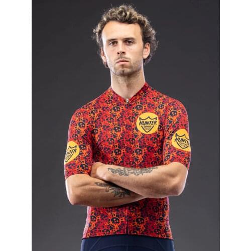 2021 Hunter Cycling Mens Breathable Jerseys Summer Quick Dry Short Sleeve Shirt Mtb Outdoor Racing Sportswear Maillot Ciclismo