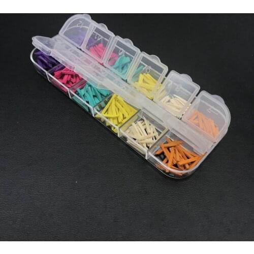 300pcs/box Dental Lab Disposable Restoration Composite Contoured Wood Wedge Dentist Material