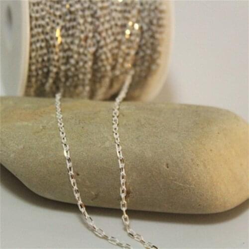 5meters White Shimmer Thin Oval Chain On Brass, 3mmx2mm Bracelet Necklace Earring Oval Chain,Anti-Tarnish, Y31