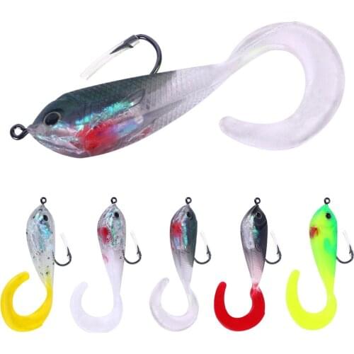 5pcs 6cm 5g Soft Minnow Lure With Hooks Fishing Silicone Bait For Crap Fishing Tackle Wobblers Crankbait