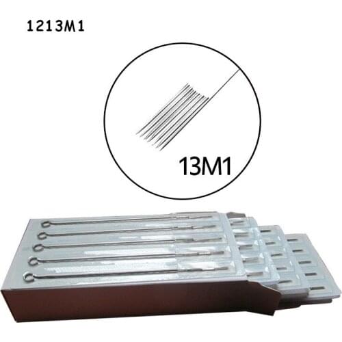 50PCS/Pack Disppsable Sterilized 316 Stainless Steel 13M1 Single Stack Magnum Tattoo Needles for Tattoo Machine Grips