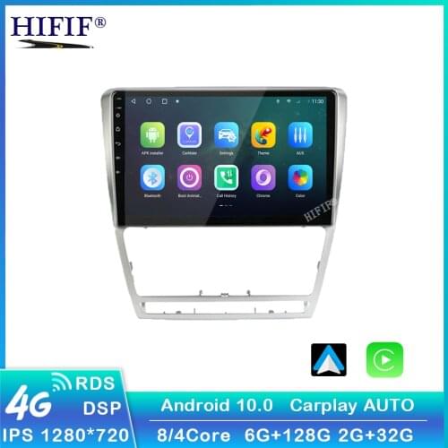 8core 4+64G For Skoda Octavia 2 A5 2008 - 2013 Car Radio Multimedia Video Player Navigation GPS Android 10 No 2din 2 din NO dvd