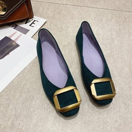 Brand Women Flat Shoes New Spring Autumn Suede Fashion Women Flats Round Head Ballerina Ballet Slip On Casual Shoes