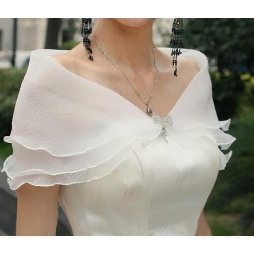 Free shippping,color Bride wedding three layer short shawl pashmina