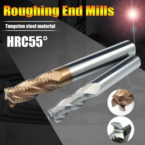 CNC tools 4mm 6mm 8mm 10mm 12mm shank router bit roughing end mills carbide tungsten steel milling cutter for metal/Aluminum