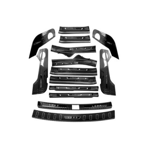 For T-ROC High-quality Stainless Steel Rear Bumper Car Door Cover Inside and Outside Door Sill Plate Car Styling