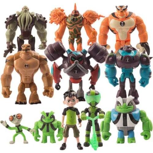 Ben 10 Toys Tennyson Grey Matter Cartoon Model Heroes Figures Kawaii Action Figure Toy Birthday Gift Toys 11pcs/lot New Fashion
